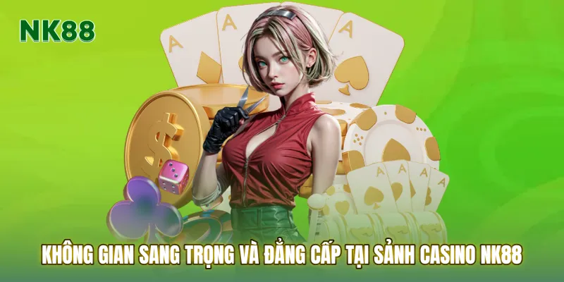 Không gian sang trọng và đẳng cấp tại sảnh Casino NK88